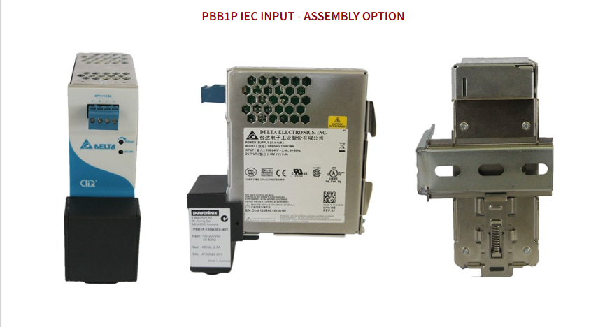 Three industrial power supply units.
