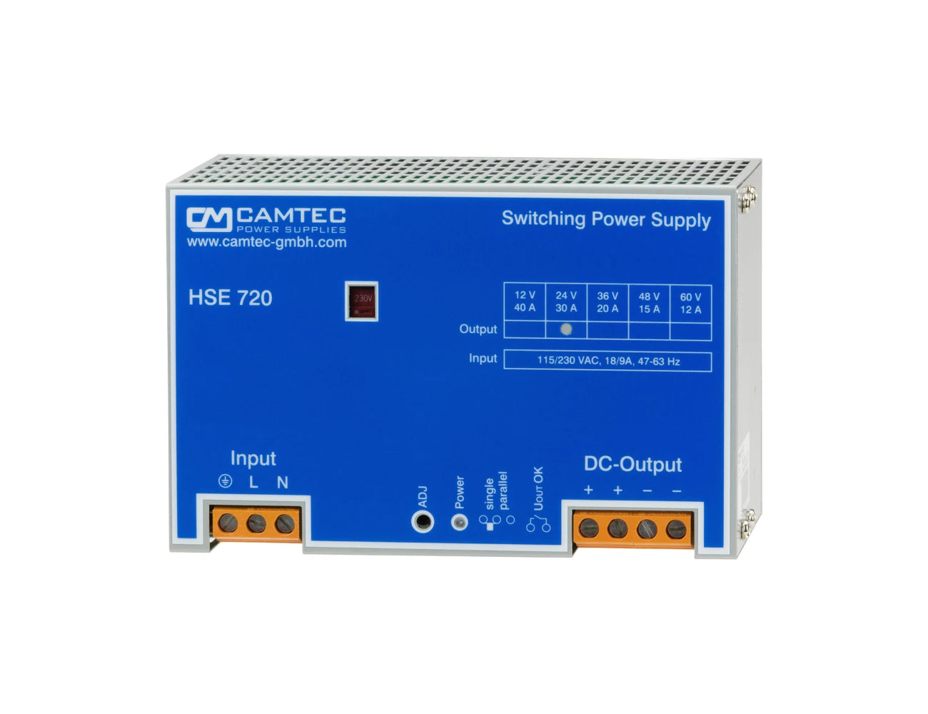 Camtec HSE07201 SERIES AC/DC Power Supply