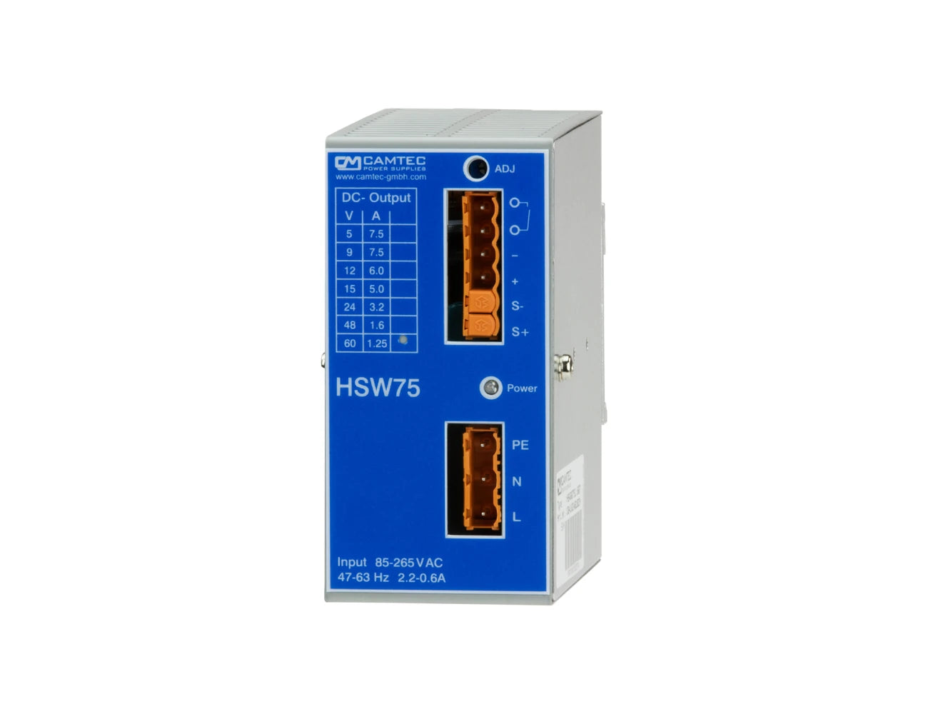 Camtec HSW00751 SERIES AC/DC Power Supply