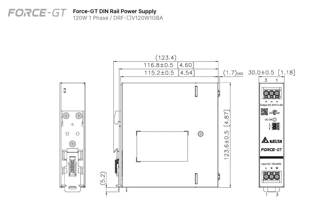 Mechanical_Drawing_-_Force-GT_DIN_Rail_Power_Supply_120W_1_Phase