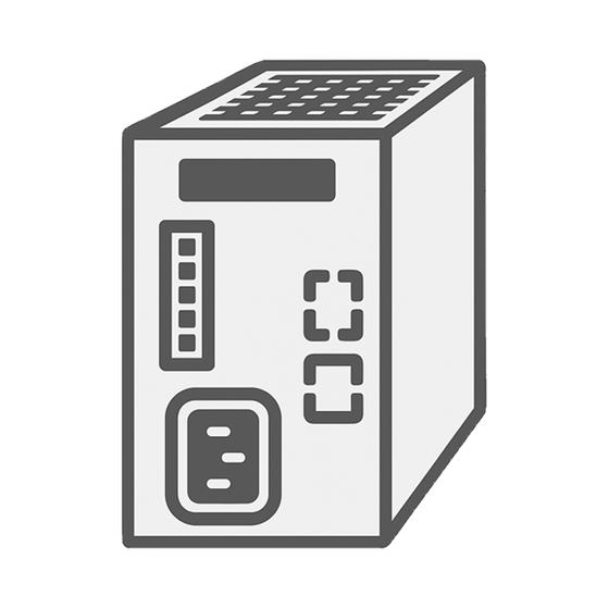 Server rack unit with vents.