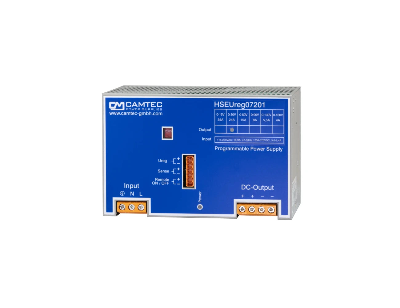 Camtec HSEUREG07201 SERIES Laboratory Power Supply