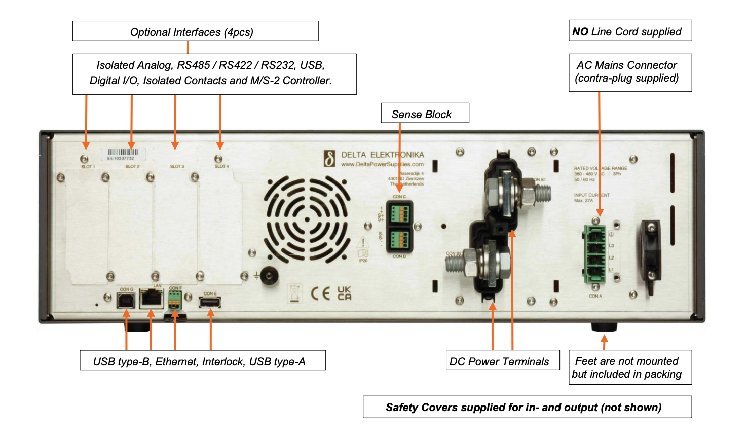 Internal layout view of the SM15K model highlighting key components and optional hardware modules.