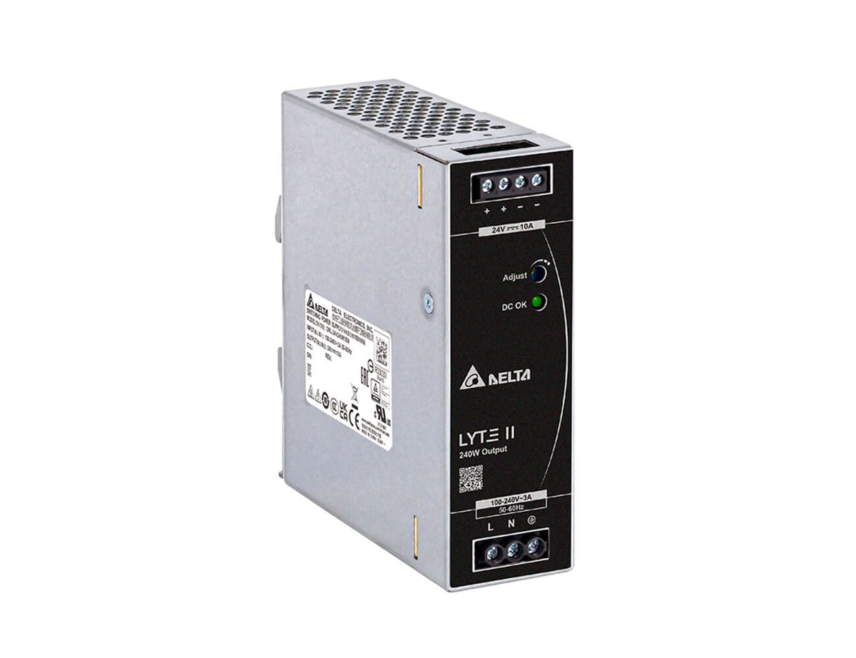 Delta Electronics power supplies, LYTE II 240W unit with 24V 10A output for industrial applications