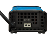 Rear connector panel of the Victron Blue Smart IP22 Charger 12V 30A showing battery terminals.