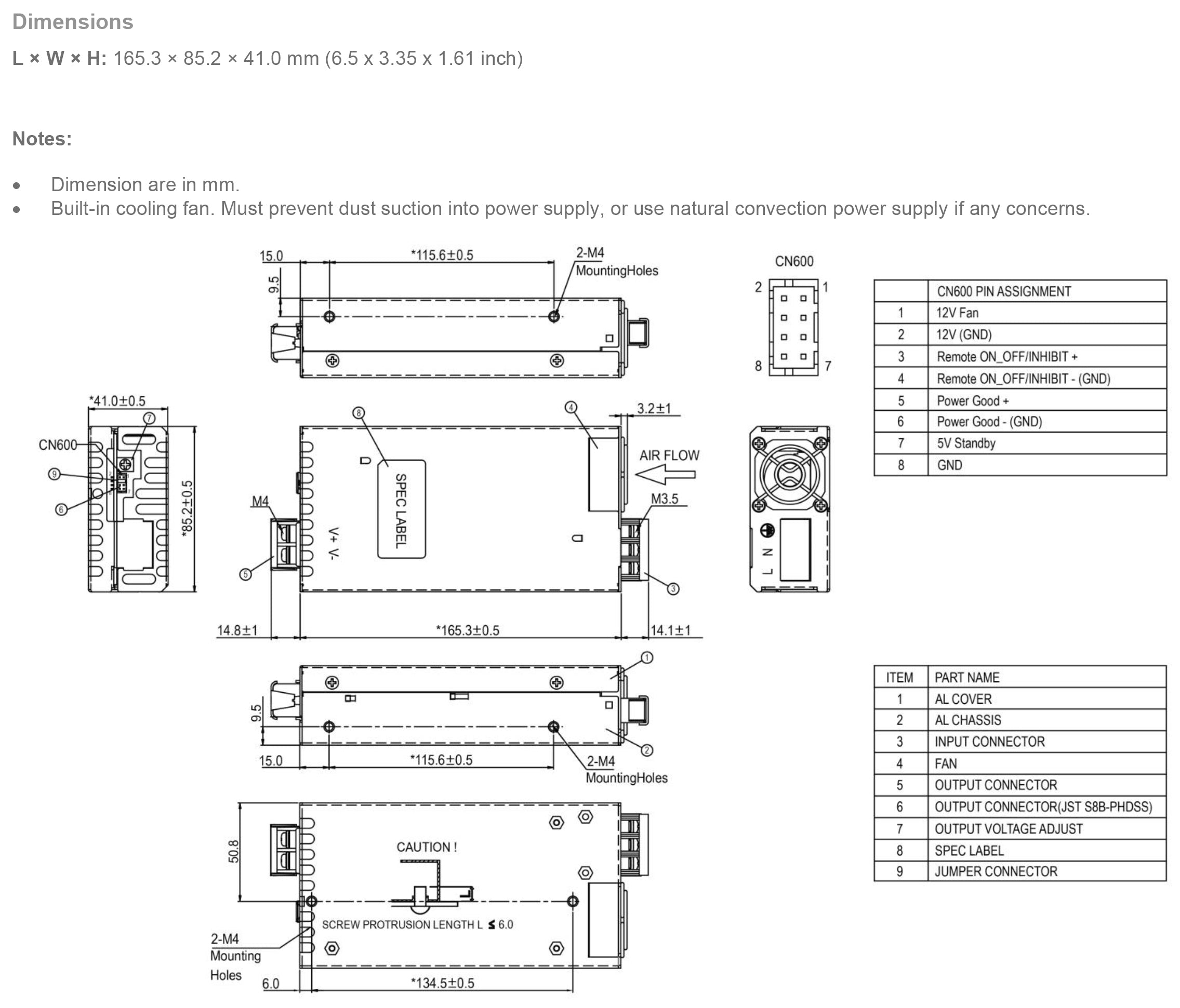 GA_Drawing_MEB-500A24F_AA