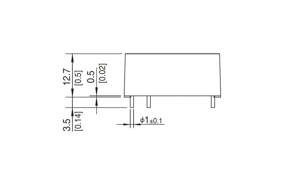 Technical drawing of a component with dimensions.