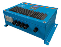 Left side profile of the Victron Skylla-IP65 12V 70A three-output charger with IP65-rated housing